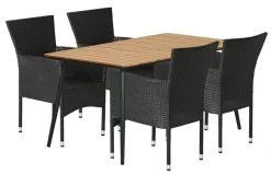 Clearance Sunlife Hagebord Beijing svart/teak 148 x 85 cm - ® Teak/svart