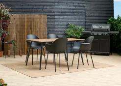 Clearance Sunlife Hagebord Beijing svart/teak 148 x 85 cm - ® Teak/svart