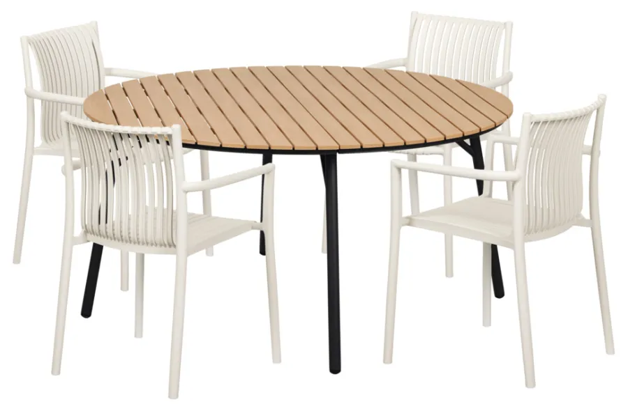 Sale Sunlife Hagebord Nebraska stål/nonwood Ø150 cm - ®