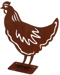 Gardenlife Land Hagefigur høne H28,8 cm Rust