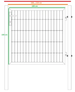 New HORTUS Hageport metall svart 100 x 100 cm Svart pulverlakkering