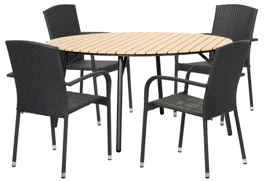 Best Sunlife Hagestol Lissabon rotting/metall - ® Svart