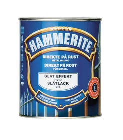 Hot Hammerite metallmaling glatt effekt 750 ml Hvit