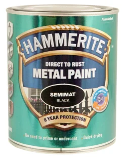 Hot Hammerite metallmaling sateng 750 ml Svart