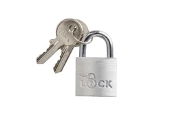 New The Lock Hengelås m/to nøkler 30 mm aluminium Sølv