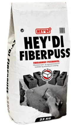Clearance Hey'di Fiberpuss mørtel 20 kg