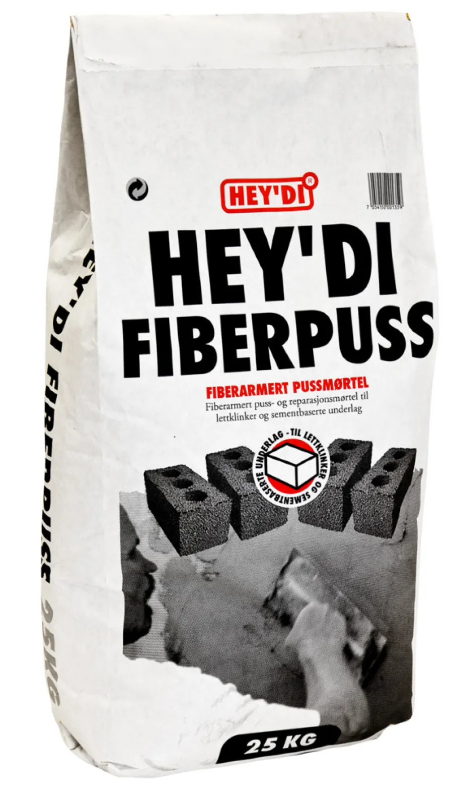 Clearance Hey'di Fiberpuss mørtel 20 kg
