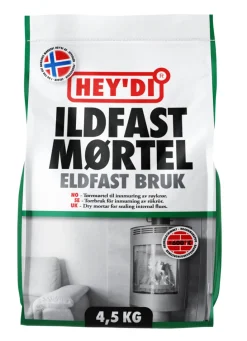 Clearance Hey'di Ildfast mørtel 4,5 kg