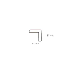 Clearance Hornbaek Hjørnelist plast hvit – 31 x 31 x 3000 mm