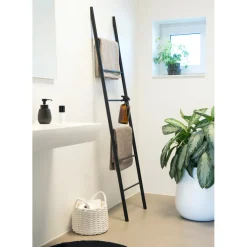 Hot Håndkleholder bambus 180 x 45 cm Svart