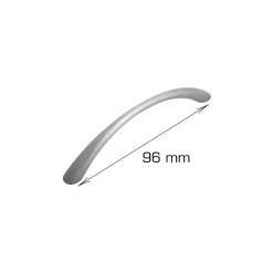 Outlet Home it Håndtak flat bue stål 96 mm - 2 stk.