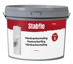Outlet Stabile Håndverkermaling glans 6 motehvit 10 liter - Motehvit (NCS-kode s1002-y20r)