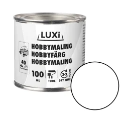 Clearance Luxi Hobbymaling 100 ml - Hvit