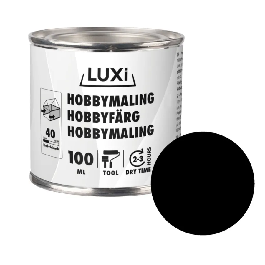 Luxi Hobbymaling 100 ml - Svart