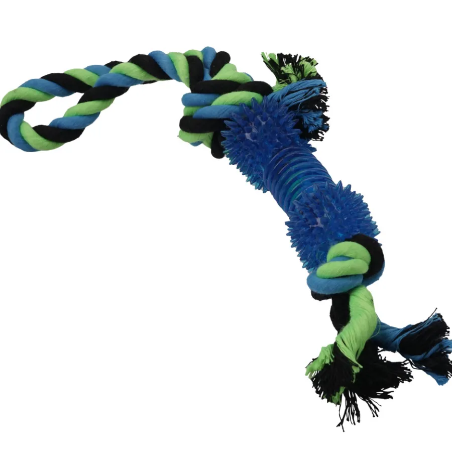 Clearance Petzone Hundeleke tau med knute og bein 38 cm
