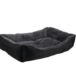 Online Petzone Hundeseng m/plysj svart/grå 50 x 70 cm