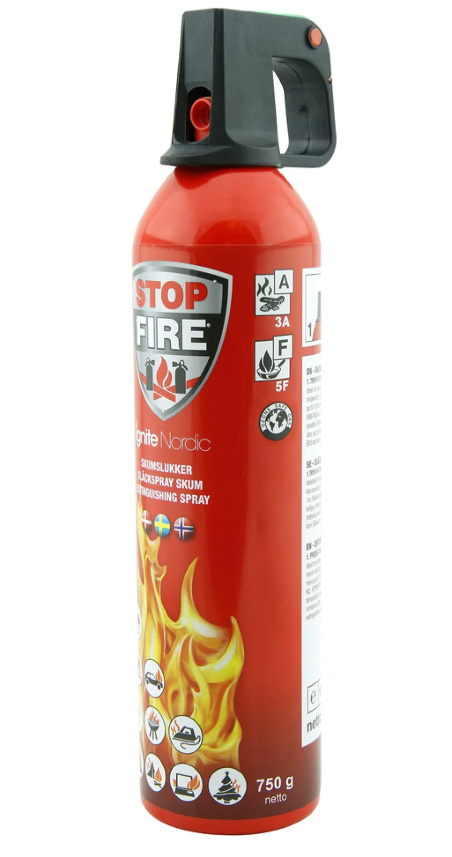 Outlet Ignite Nordic brannslukker skum 750 ml Rød