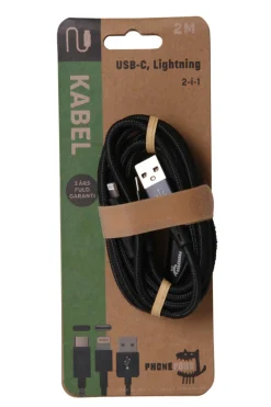 Sale PhoneFood 2-i-1 ladekabel 2 meter