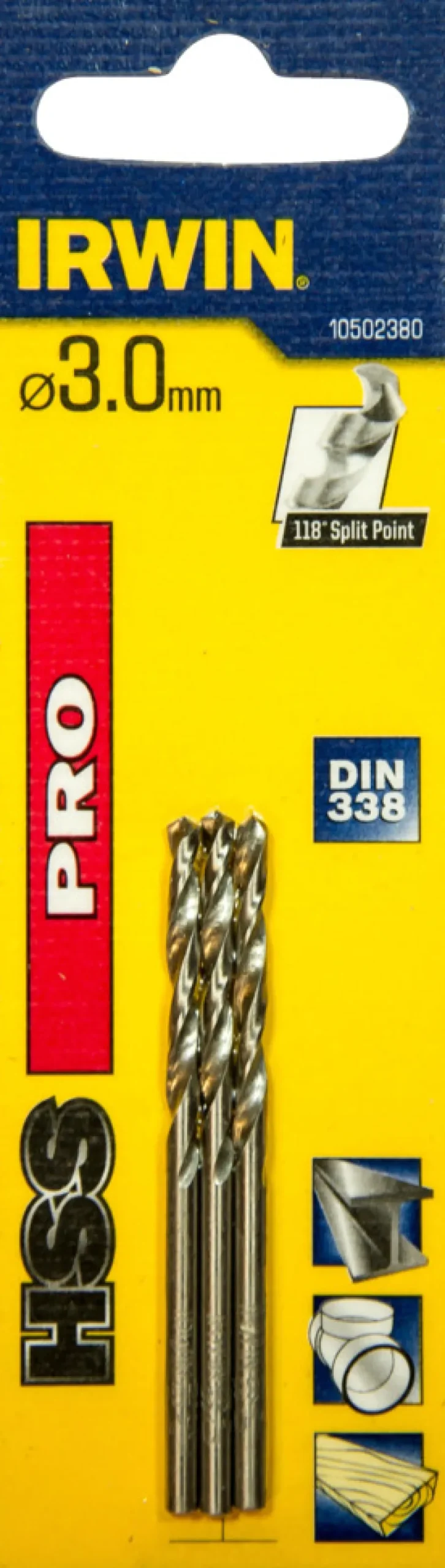 Online Irwin HSS Pro bor 3 mm 3 stk.