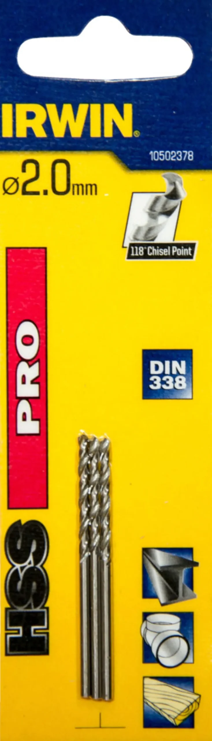 Outlet Irwin HSS Pro bor 2 mm 3 stk.