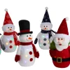 New Stemning Julefigur med farget LED-lys H35 cm