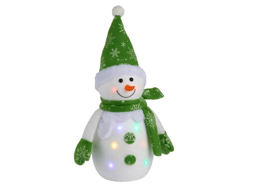 New Stemning Julefigur med farget LED-lys H35 cm