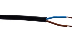 Hot Elworks Kabel flat 2x0,75 mm² 10 meter med jord Svart