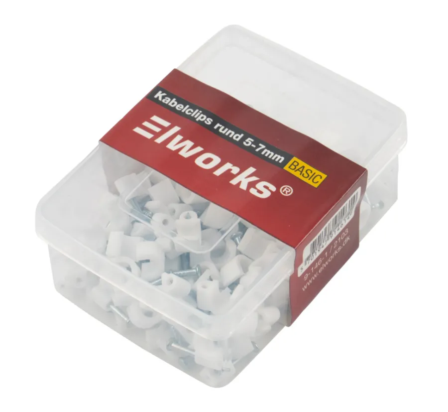 Sale Elworks Kabelklemmer runde Ø5-7 mm 100 stk.