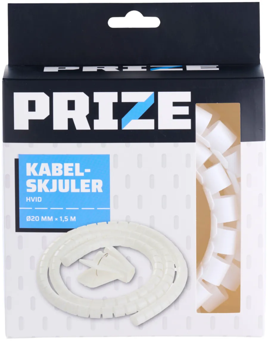 Online PRIZE Kabelskjuler hvit Ø20 mm x 1,5 meter -