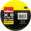 Outlet Kappeskiver for metall Ø115 mm - 5 stk.