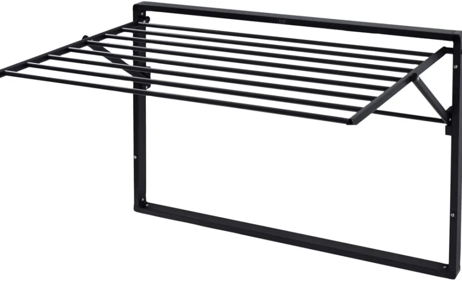 Clearance Kay vegghengt tørkestativ 100 x 61 x 68 cm - svart