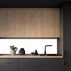 Best Kitchenline Kjøkkenplate 610 x 610 mm White Herringbone