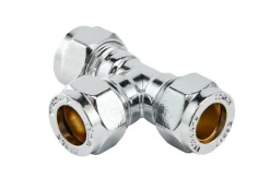 Clearance Klemringskobling T-rør 12 mm Krom