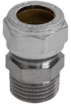 Online Klemring union rett 15mmx1/2" Krom