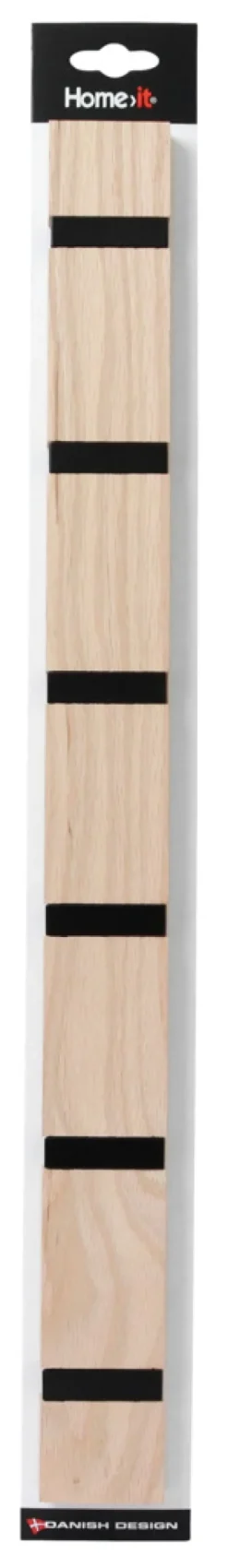 Clearance Home it Knaggrekke flex lys eik 6 knagger 60 cm