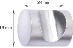 Outlet Home it Knott sylinder 19 mm krom - 2 stk.