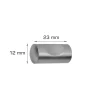 Best Home it Knott sylinder 12 mm krom - 2 stk.