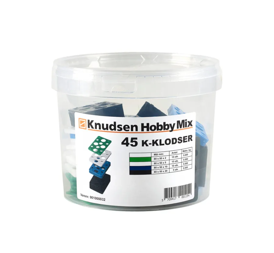 Online Knudsen Kilen K-klosser - 45 stk