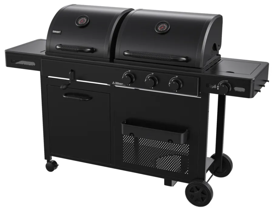 Outlet Grillexpert Kombigrill til gass og kull - ® Svart