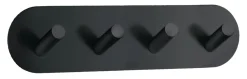Discount Beslagsboden Kroklist m/4 kroker selvklebende - matt svart