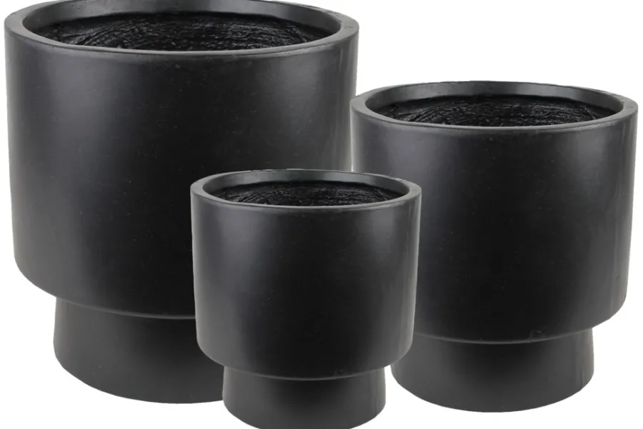 Hot Scan-Pot Krukkesett Fiber Ø24/30/37 cm Svart