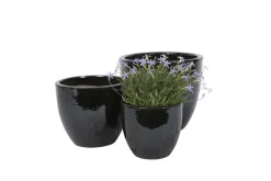 Best Scan-Pot Krukkesett keramikk svart 3 stk.