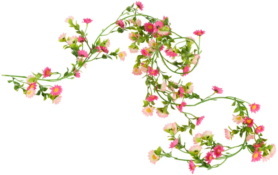 Discount Kunstig blomsterranke rosa 210 cm