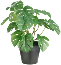 Hot DAY Kunstig monstera plante i potte H32 cm innendørs -