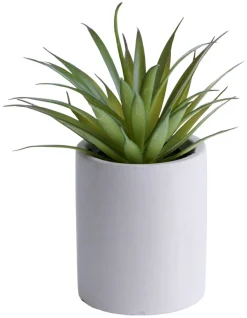 Outlet Kunstig plante agave H19 cm Grå og grønn