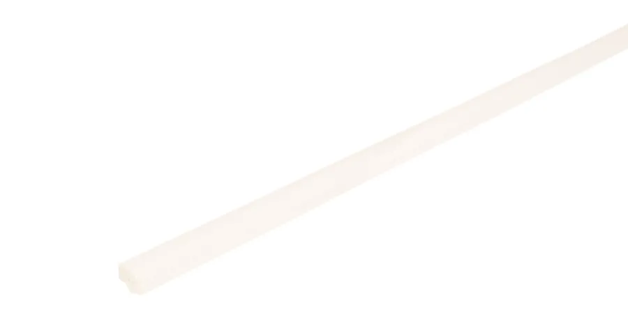 Outlet Hornbaek Kvartstafflist plast hvit – 10 x 10 x 3000 mm
