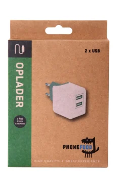 PhoneFood Lader med 2 USB porter