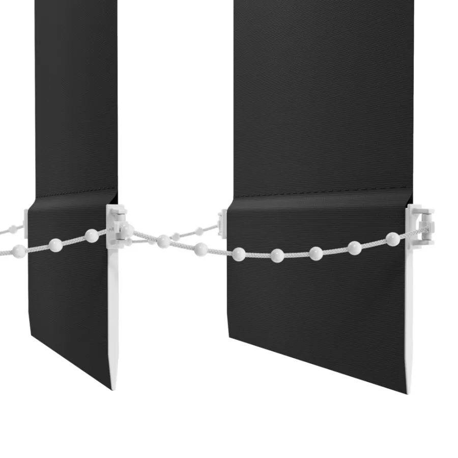 Discount Lamellgardin 150 x 250 cm Svart