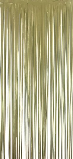 Sale Lamettagardin med selvklebende bakside 90 x H250 cm gull