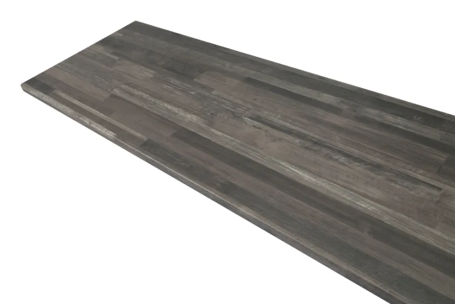 New Laminatbenkeplate svart/grå tre 28 mm x 61 x 300 cm